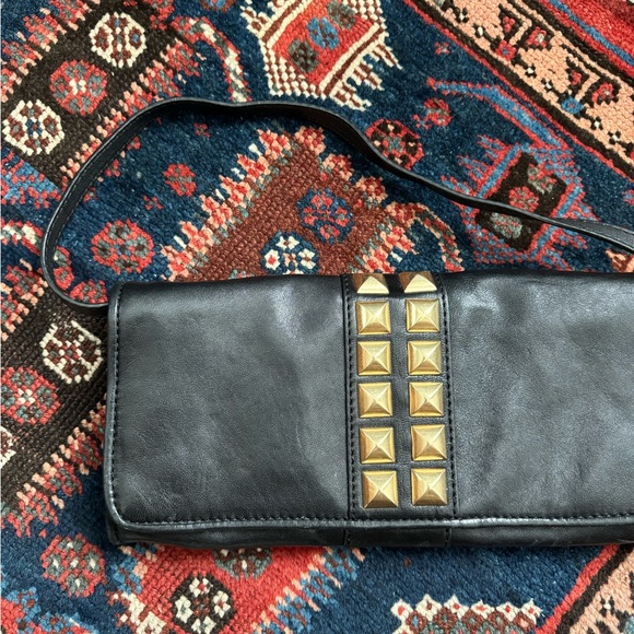 Michael Kors Calista Black Stud Clutch / Handbag - Picture 3 of 6